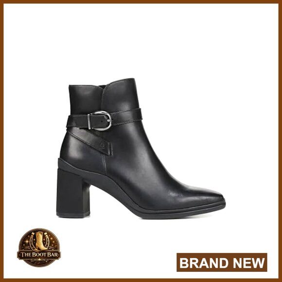 Water Resistant Ankle Bootie Square Toe Side Zip Classic Chic Functional - Picture 4 of 7